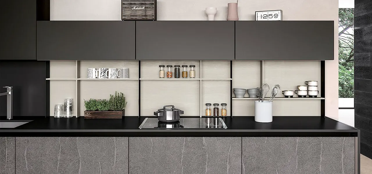 Cucina Glass Arredo3, di design con finiture in vetro